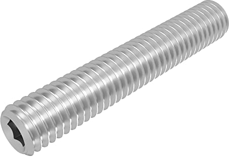SECCARO Gewindestift mit Kegelkuppe M6 x 35 mm, Edelstahl V2A VA A2, DIN 913 / ISO 4026, Innensechskant, 20 Stück