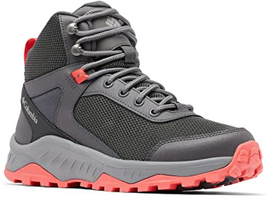 Columbia Trailstorm Ascend Mid WP wasserdichte Wanderstiefel für Damen, Grau (Dark Grey x Red Coral), 43 EU