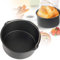 BEAUTYBIGBANG Luftfritteusen-Zubehör, Kuchenfass-Pizza-Pfanne, runde Kuchenform, 15,2 cm, allgemeine Luftfritteusen-Zubehör, Backform mit Griffen, Antihaft-Backform (20,3 cm)