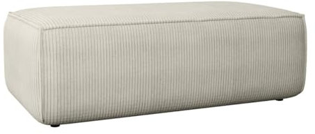 Vente-unique - Pouf en Velours côtelé Beige Amelia