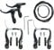 CYSKY Complete Universal Bike Brakes Set, Front and Rear MTB Brake, Inner and Outer Brake Cables and Brake Lever Kit for Mountain Bikes Road Bikes (Black)