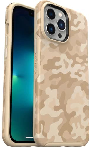 OtterBox Symmetry Series+ Schutzhülle mit MagSafe für iPhone 13 Pro Max & iPhone 12 Pro Max (nur), Keine Einzelhandelsverpackung, Sand Storm Camo (Braun)