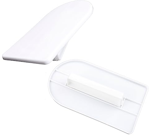 2Pcs Cake Smoother, GLADFRESIT Plastic Cake Fondant Polisher Flat Edge Smoothing Tool for Sugrarcraft Cupcake