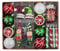 Victor's Workshop 40 Weihnachtskugeln für Weihnachtsdeko, Christbaumkugeln Weihnachtskugel Geschenkpaket, Weihnachtsbaumschmuck Christbaumschmuck mit Aufhänger,deko Weihnachten,Thema Rot Grün Weiß
