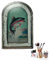 Schwimmen Wall Art Badezimmer Dekorationen, Malerei mit Holzrahmen | Rustikale Badezimmer Dekorative Retro Handwerk für Haus Pool Wand Dekoration im Freien