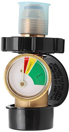 Jauge De Réservoir De Propane, Adaptateur Universel De Réservoir De Propane POL Avec Jauge, Manomètre De Gaz Propane Avec Connexion QCC1/Type1 Pour Gril à Gaz, Cylindre, Camping-car
