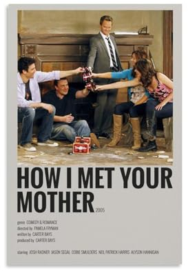 LAHTI Dekoratives Poster auf Leinwand, Motiv: How I Met Your Mother, 20 x 30 cm, modernes Familienschlafzimmer-Dekor