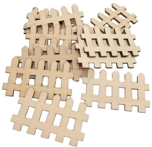 100 Stück Miniatur Zaun Aus Holz Micro-Landschaft Zubehör Kleiner Holzzaun zum Basteln Feengarten Ornament