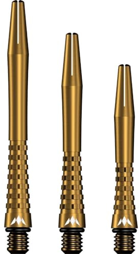 Mission Atom13 Anodised Metal Gripped Gold - Dart Shafts Short