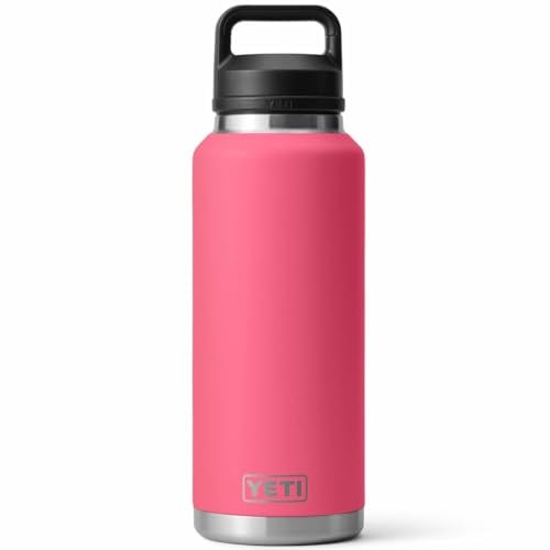 YETI Rambler Bottle Chug, Vacuum Insulated Stainless Steel Bottle with Chug Cap, Tropical Pink, 46 oz (1.4 L)