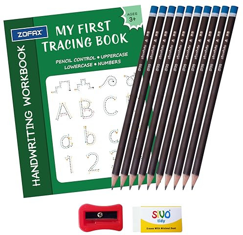 Early Years Home Learning Workbook with Pencil Writing Kit Set, Preschool Activity, My First Tracing Book, Learn to Write Alphabet, Fine Motor Skills