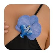 Grande broche papillon orchidée en tissu satiné délicat pour femme, accessoire de mariage, danse, vêtements, bijoux, Tissu, Pas de gemme