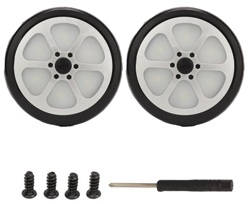 2 Pack Stroller LED Safety Lights, Wheel Shape 3 Lighting Modes, AA Battery Powered with Screws for Outdoor Use, #711