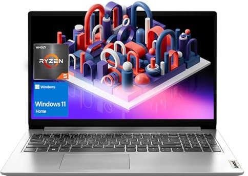 Lenovo IdeaPad 1 Ordinateur portable traditionnel quotidien, écran FHD 15,6, AMD Ryzen 5 5500U (Beats i7-1185G7), 8 Go de RAM, 512 Go SSD, Wi-Fi 6, Bluetooth, Windows 11 Home, gris nuage