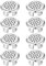 AOZUO 8 piezas de cubierta de rebosadero de lavabo, revestimiento de sifón para lavabo, anillo de rebosadero, tapón de rebosadero, anillo decorativo, cubierta de desagüe galvanizada, redonda para