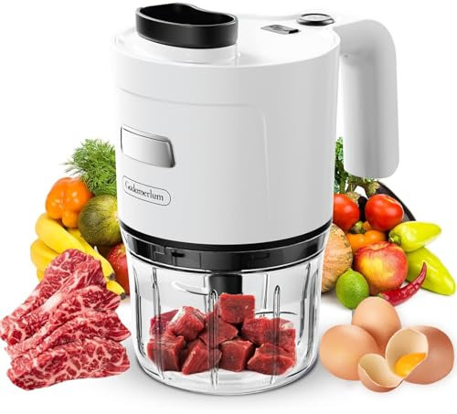 Protable Immersion Blender 6 in 1 Hand Blender 2000mAh, Handheld Blender Stainless Steel Blade With 300ml Mixing Beaker, Chopper, Whisk and Milk Frother