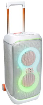 JBL Enceinte de soirée Portable à roulettes PartyBox Stage 320 Bluetooth Blanc