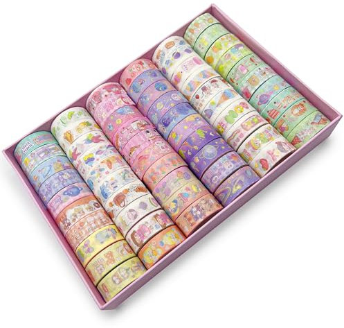 FZSECRIU 60 Rollen washi tape set，buntes klebeband，washi tape kinder，washitape，klebeband bunt，masking tape