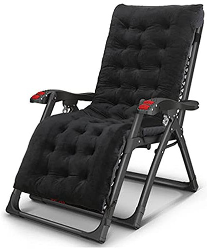 WYRMB Liegesessel, klappbar und verstellbar, Strandliege, Chaiselongue, Gartenliege mit Kissen, maximale Belastung: 250.B