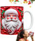 Tazza da caffè con Babbo Natale, ideale per l'inverno, perfetta per la vostra collezione, tazza in ceramica per caffè, tè, cioccolata calda e latte