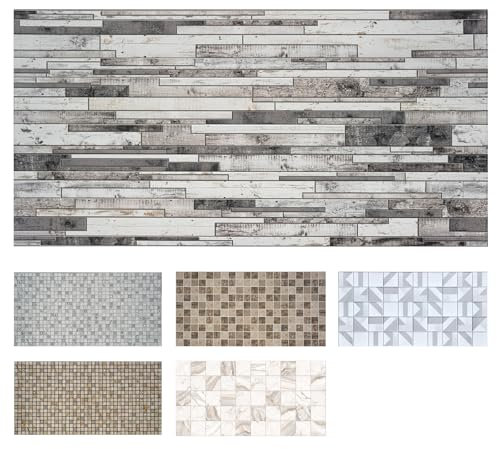 MDEKOR PVC Wandverkleidung 48,5x96 cm | 3D Wandpaneele für Küche, Bad & mehr | Einfach zu kleben & reinigen | Küchenrückwand Platten | Dekorative Panels für Wandgestaltung innen