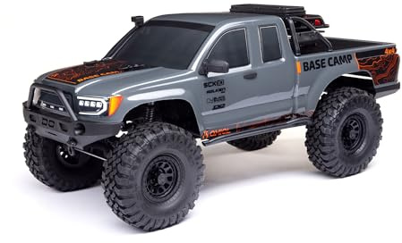 Axial Camion RC 1/10 SCX10 III Base Camp 4X4 Rock Crawler Brossé RTR (Batterie et Chargeur Non Inclus), Gris, AXI-1375T2