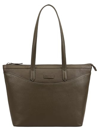 Lloyd Baker London – GLOSHI Leather Tote Bag: Women's Classic Modern Design in 100% Genuine Full Grain Leather with a Full Zip Closure