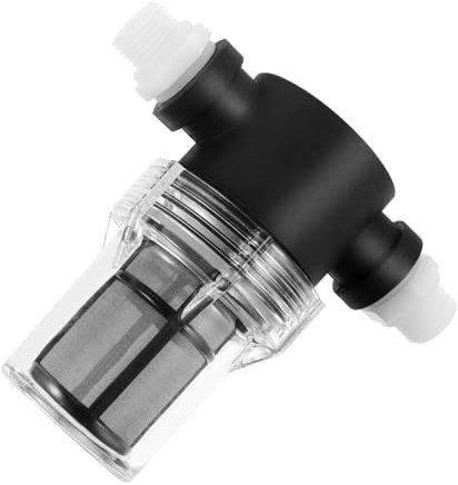 ANDRESLAD 1/2 Zoll Inline Siebfilter aus Edelstahl 80 Mesh Pumpensieb Wasserfilter für Gartenpumpe und Reinigungsgeräte mit Transparentem Gehäuse zur Partikelfiltration Zufällige Farbe