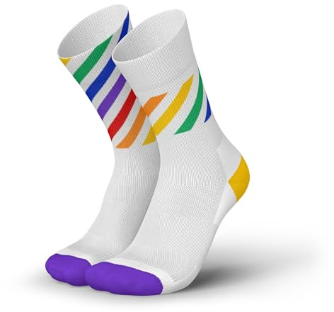 INCYLENCE Pride Laufsocken – Regenbogen Running Socks für Damen & Herren | Unterstützende Kompression, gezielte Polsterung, hohe Atmungsaktivität