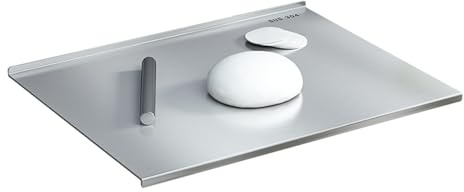 Stainless Steel Cutting Board Chopping Board, Kitchen Chopping Board, Lipped Stainless Steel Cutting Board, Multifunctional Utility Prep Table, for Restaurant K