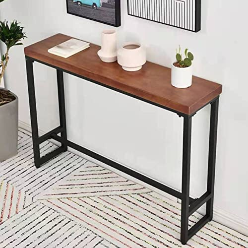 Schmaler Konsolentisch im Vintage-Stil, Walnussholz, Antik-Finish, Eingang, Sofa-Regal