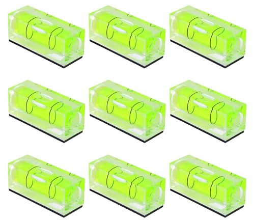 9pz Livella a Bolla Piccola, Livella Bolla Quadrata Mini Strumento di Misurazione Magnetica dello Spirito per Livellare Fonografi Giradischi Macchine Fotografiche Treppiede Trapano