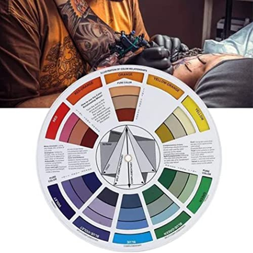 Acouto Farbführungsrad, Hilfsmittel Zum Mischen Klarer Farben, Perfekt für Künstler und Anfänger, Inklusive Großer und Kleiner Größen 23 Cm und 14 Cm