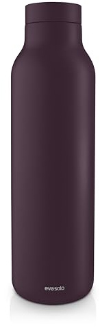 Eva Solo | Urban Thermosflasche 0,7 L Fig Purple | Frisches Wasser unterwegs - bleibt bis zu 12 Stunden kalt | Fig Purple