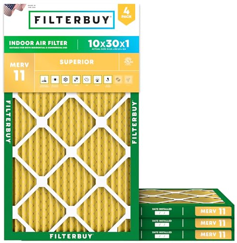 AFB Gold MERV 11 Filtros para rejillas o aire acondicionado (4 unidades)