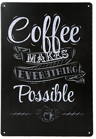 Placa de metal vintage de 20 x 30 cm, placa de arte de pared, para café, bar, pub, café # 2