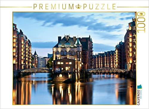 CALVENDO Puzzle Speicherstadt Hamburg | 1000 Teile Lege-Größe 64 x 48 cm Foto-Puzzle für glückliche Stunden