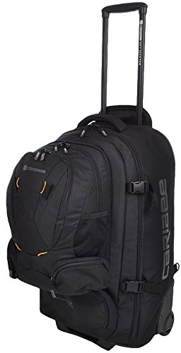 Caribee Sky Master 70 Liter - Reiserucksack - Rucksacktrolley - Rucksack mit Rollen und abnehmbarem Tagesrucksack, Farbe: Schwarz (Modell 2014)