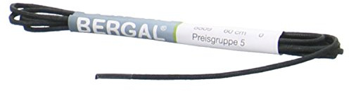 1 Paar Bergal Schnürsenkel schwarz - gewachst - rund - dünn - Ø 2,0 mm (120 cm)