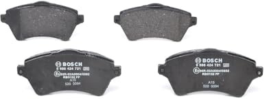 Bosch BP432 - Brake Pads Car Front Axle - 1 Set of 4 Pads | Bosch Quality - Reduced Noise and Dust - ECE-R90 Certified - Copper-Free