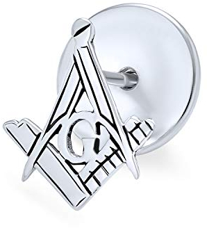 Freimaurer Freimaurerkompass Symbol Reversnadel Lehrlingswinkel Für Männer Für Frauen .925 Sterlingsilber