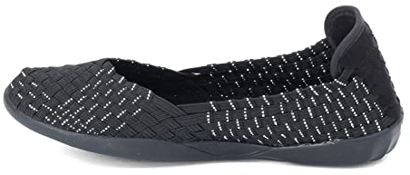 Bernie Mev Damen Catwalk Slipper, schwarz/silberfarben, 39 EU