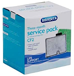 Interpet 3-Monats-Servicepaket für den Interpet-Innenpatronenfilter CF2 (3 x Filterpatrone, 3 x Algaway-Pad)