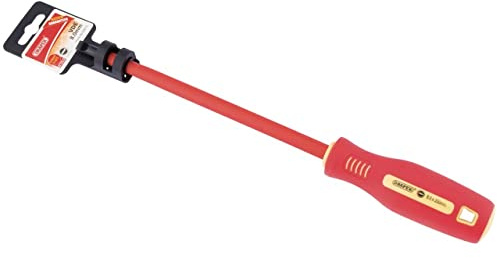 Draper 54272 Fully Insulated Plain Slot Screwdriver,Blue, 8mm x 200mm