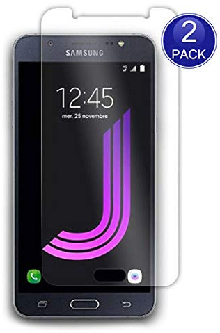 X-Dision [2 Piezas Protector de Pantalla para Samsung Galaxy J7 2016, 0.26mm HD Proteger la Película, 9H Vidrio Templado Protectora, Anti-Scratch (Nota: no Completamente Cubierto)