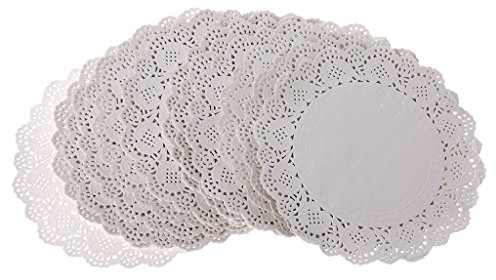 SimpleLife 200 pièce Ronde Dentelle Papier Tapis sous-Verres Placemats Événements De Mariage Party Table Cadeau 11.4 CM