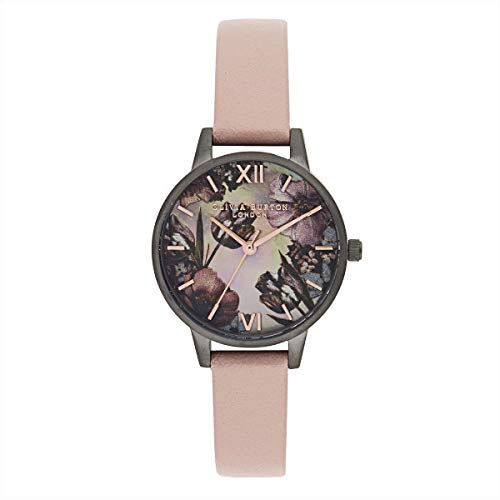 Olivia Burton Montre Analogique à Quartz pour Femme avec Bracelet en Cuir Rose - OB16TW04