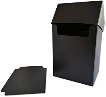 Arkero-G® 80+ Deck Box - Schwarz/Black - für über 100 Karten Sammelkarten Case inkl. Kartentrenner