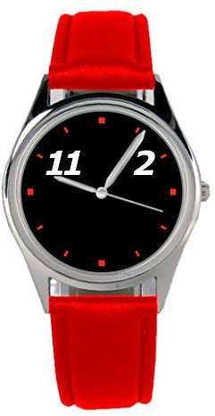 KIESENBERG Armbanduhr Feuerwehr 112 Geschenk Artikel Idee Fan Damen Herren Unisex Analog Quartz Lederarmband Uhr 36mm Durchmesser B-20552