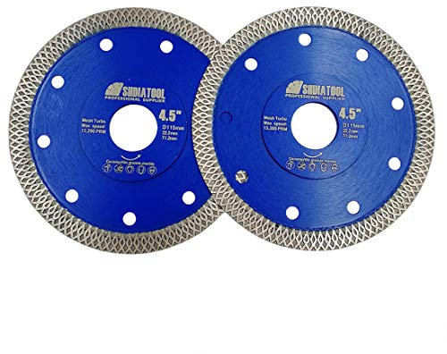 Shdiatool - Disco diamantato per sega circolare, per piastrelle in marmo, diametro 115 mm, confezione da 2